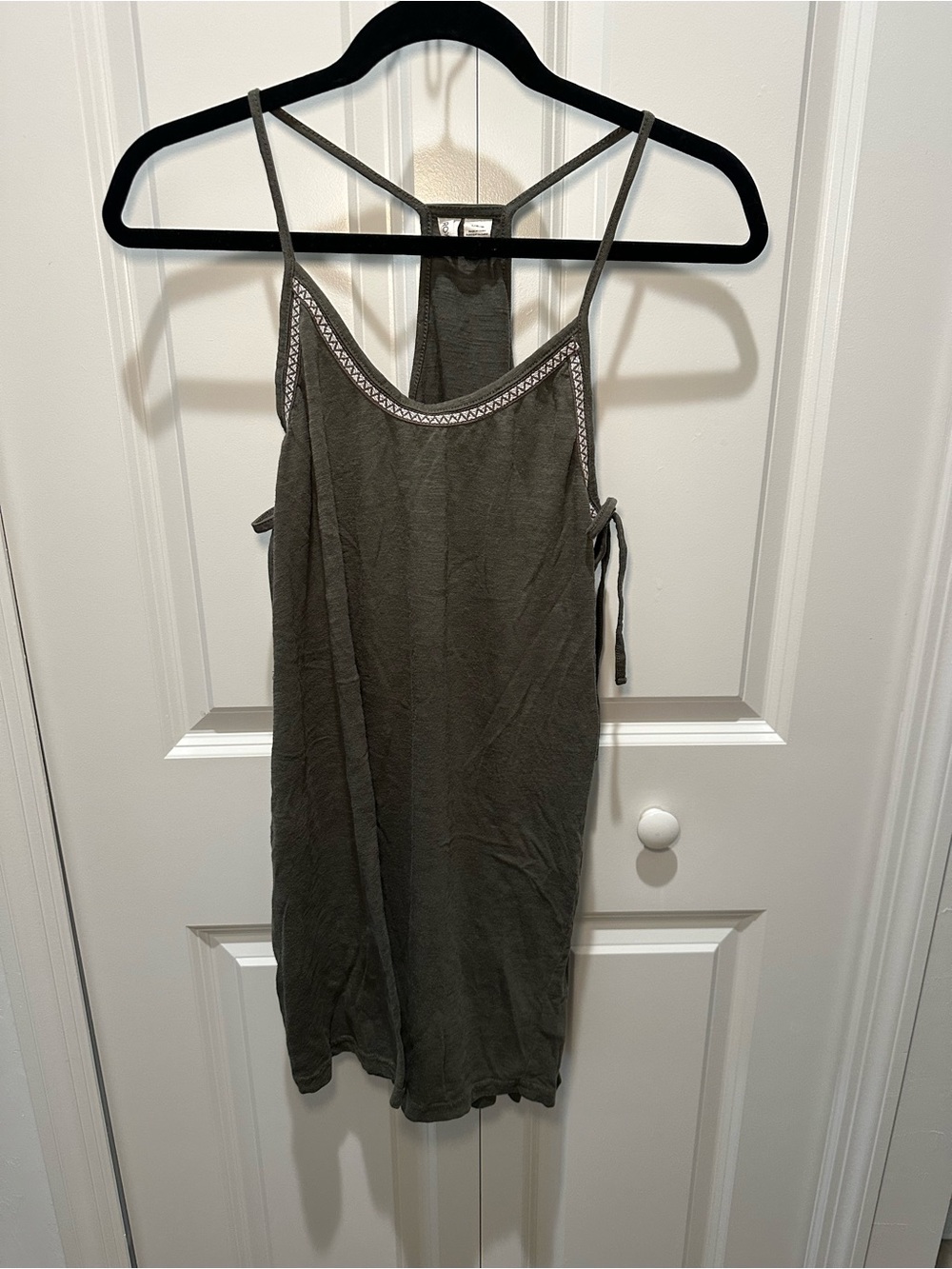 Women’s Vintage Roxy Olive Green Strappy Tank Dress Resortwear